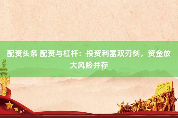 配资头条 配资与杠杆：投资利器双刃剑，资金放大风险并存