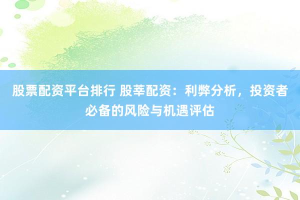 股票配资平台排行 股莘配资：利弊分析，投资者必备的风险与机遇评估