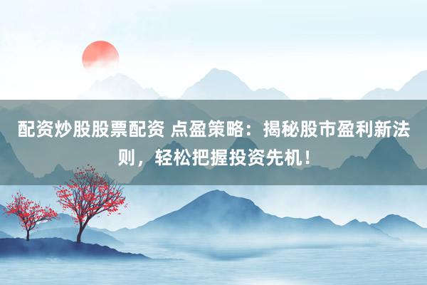 配资炒股股票配资 点盈策略：揭秘股市盈利新法则，轻松把握投资先机！