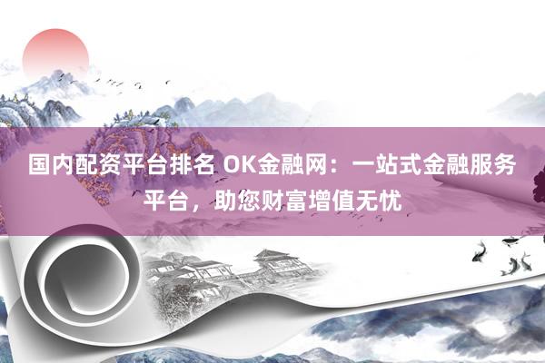 国内配资平台排名 OK金融网：一站式金融服务平台，助您财富增值无忧