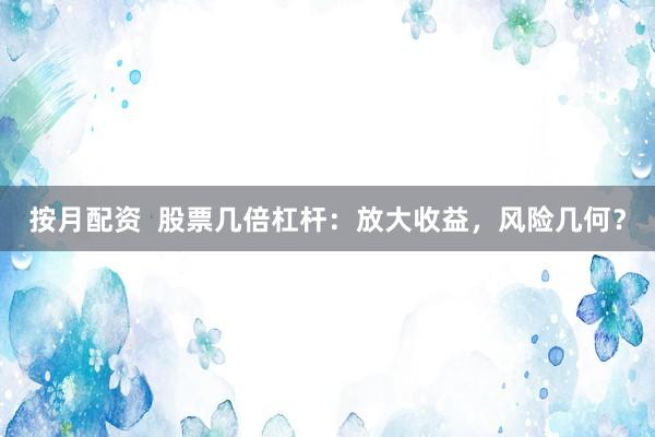 按月配资  股票几倍杠杆：放大收益，风险几何？