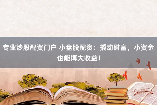 专业炒股配资门户 小盘股配资：撬动财富，小资金也能博大收益！