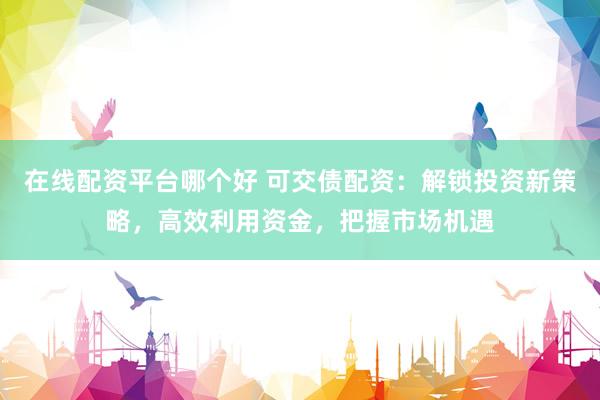在线配资平台哪个好 可交债配资：解锁投资新策略，高效利用资金，把握市场机遇
