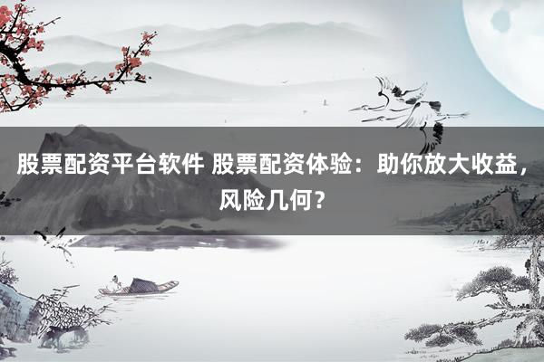 股票配资平台软件 股票配资体验：助你放大收益，风险几何？