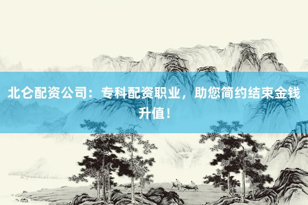 北仑配资公司：专科配资职业，助您简约结束金钱升值！