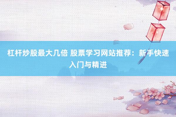 杠杆炒股最大几倍 股票学习网站推荐：新手快速入门与精进