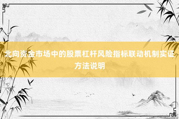 北向资金市场中的股票杠杆风险指标联动机制实证方法说明
