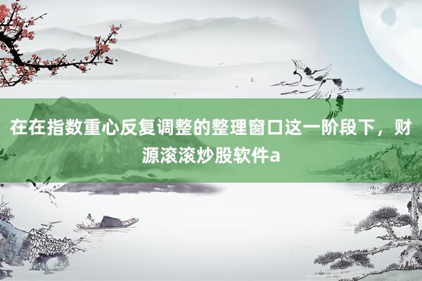 在在指数重心反复调整的整理窗口这一阶段下，财源滚滚炒股软件a